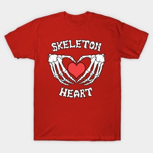 Skeleton Bones Heart Halloween T-Shirt